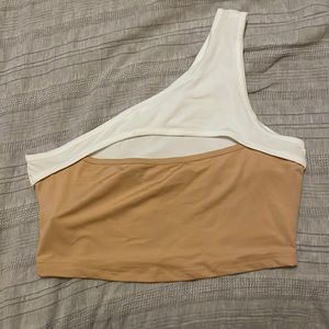 One shoulder Shein crop top